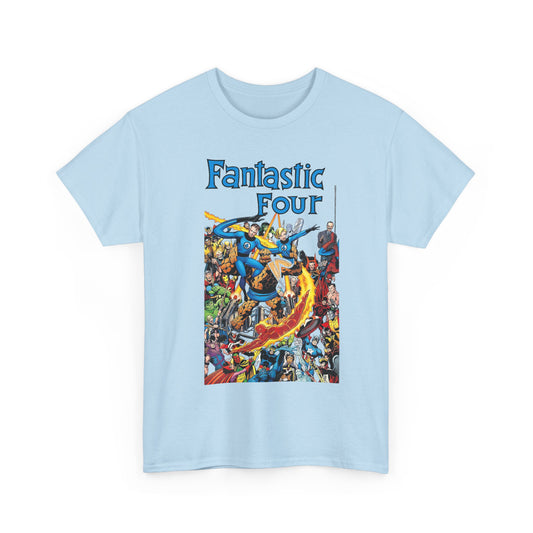 Fantastic Four T-Shirt - Classic John Byrne Art - Popular Marvel Comics Characters - Human Torch, The Thing, Invisible Woman, Reed Richards - 2025 MCU Movie