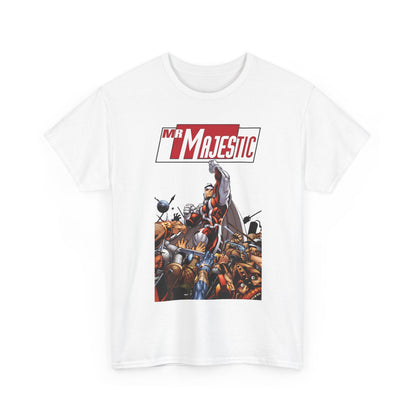 Mr. Majestic T-Shirt - Ed McGuiness Art - Flying Above His Attackers - DC/Wildstorm Comics