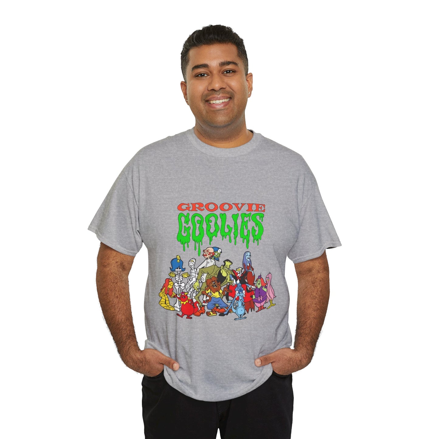 Groovie Goolies T-Shirt - The Monster Trio (Drac, Frankie, Wolfie) - Hagatha, Bella La Ghostly, Boneapart, Mummy - Horrible Hall on Horrible Drive - Filmation Cartoon