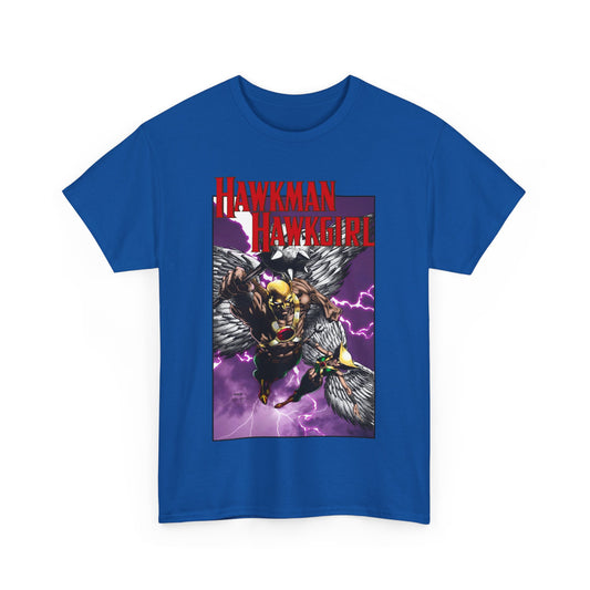 Hawkman & Hawkgirl T-Shirt - David Finch Art - Carter & Shayera Hall - JLA & JSA Members - DC Comics