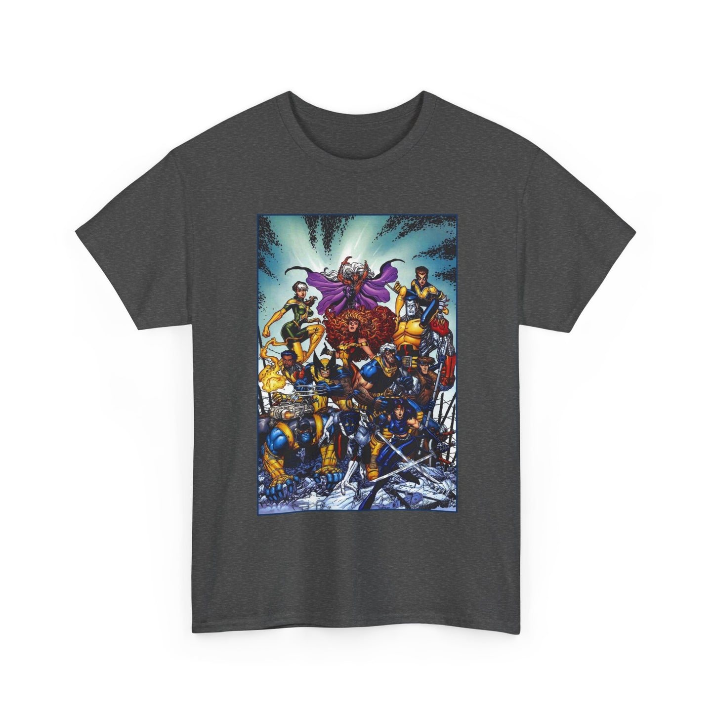 X-Men Revolution T-Shirt - Arthur Adams Art - Jean Grey, Storm, Wolverine, Cable, Rogue, Beast, Colossus, Gambit, Nightcrawler, Psylocke, Thunderbird III - Marvel Comics