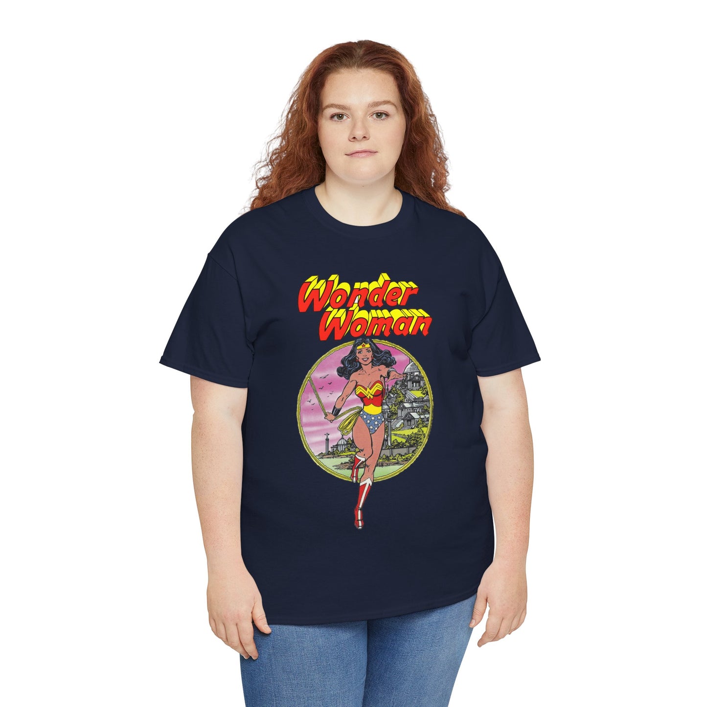 Wonder Woman T-Shirt - George Perez Art - Justice League 1980s Postcard Set - JLA Member - Diana from Themyscira - DC Comics