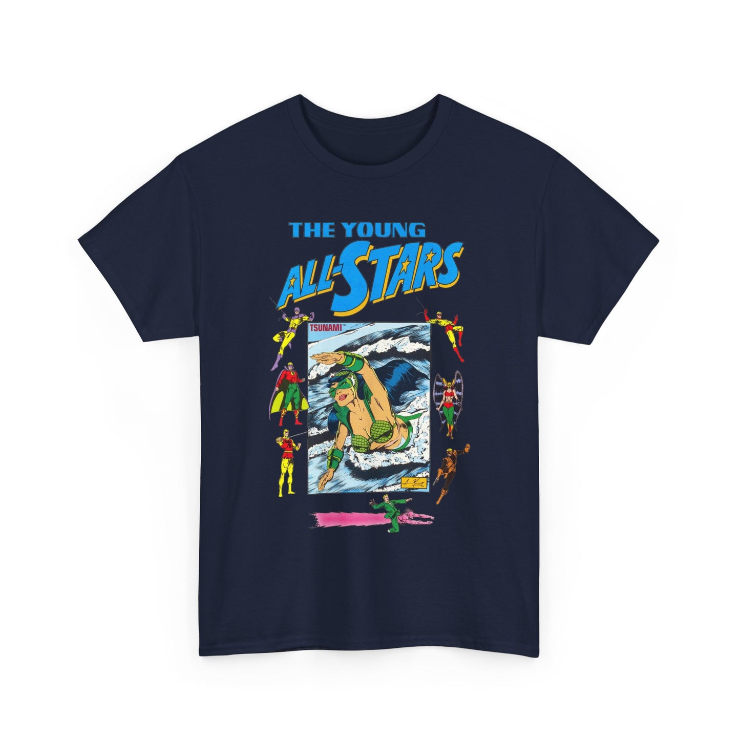 Young All-Stars T-Shirt - Brian Murray Art - Tsunami, Johnny Thunder, Sandman, Green Lantern - DC Comics