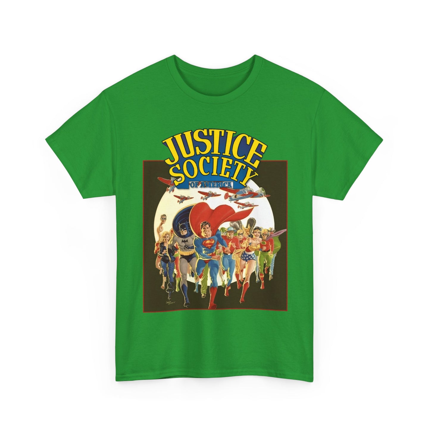 Justice Society of America T-Shirt - Superman, Wonder Woman, Black Canary, Green Lantern, Batman, Plastic Man, Flash - DC Comics