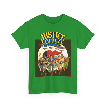 Justice Society of America T-Shirt - Superman, Wonder Woman, Black Canary, Green Lantern, Batman, Plastic Man, Flash - DC Comics