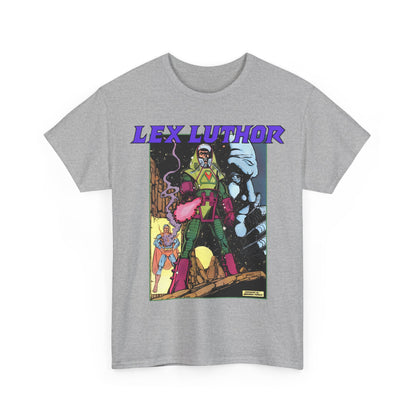 Lex Luthor T-Shirt - George Perez Art - 1980s DC Comics - Action Comics Armor - Inspiration for Super Powers Figure - Superman Enemy