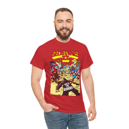 Secret Wars II T-Shirt - John Byrne Art - X-Men, New Mutants, Captain America - The Beyonder - Marvel Comics Series, 1980s