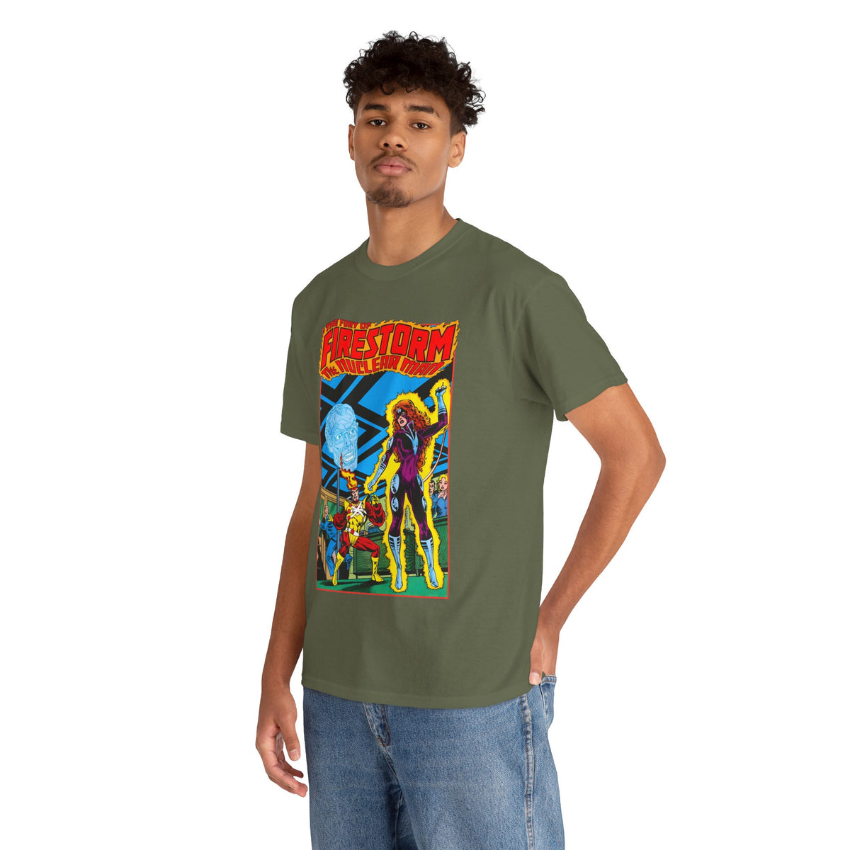 Fury of Firestorm T-Shirt - Pat Broderick Art - Vs Plastique - #7 Cover Art - DC Comics