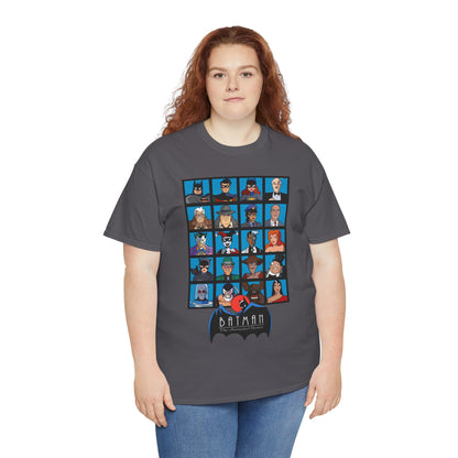 Batman T-Shirt - Animated Series - Harley Quinn, Batgirl, Joker, Bane, Robin, Two-Face, Catwoman, Riddler - Classic TV Cartoon Series