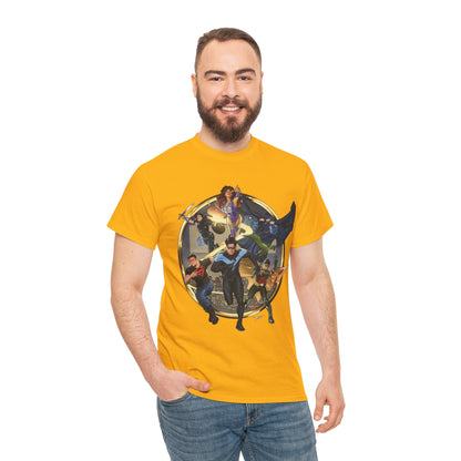 Titans T-Shirt - Taurin Clarke Art - Nightwing, Raven, Starfire, Wonder Girl, Superboy, Robin - DC Comics