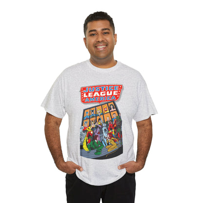Justice League of America T-Shirt - George Perez Art - Wonder Woman, Hourman, Batman, Firestorm - SSOSV - DC Comics