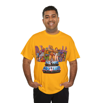 Masters of the Universe T-Shirt - He-Man, Man-At-Arms, Teela, Orko, Fisto, Moss Man, Ram Man - 1980s Filmation Art