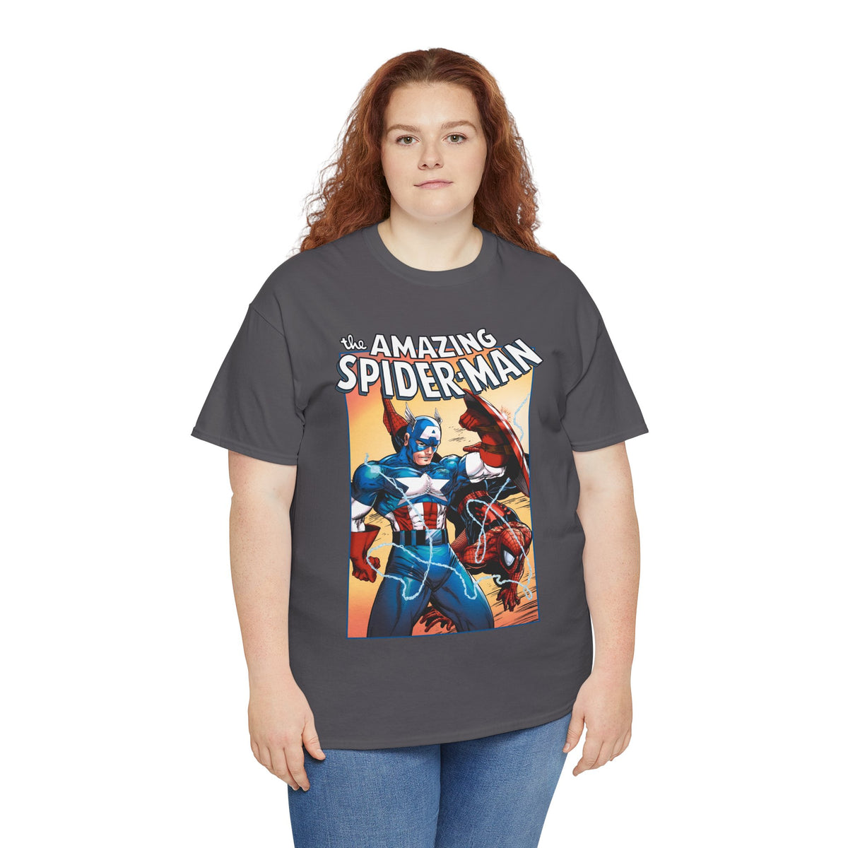 Amazing Spider-Man & Captain America T-Shirt - Todd McFarlane Art - Marvel Comics