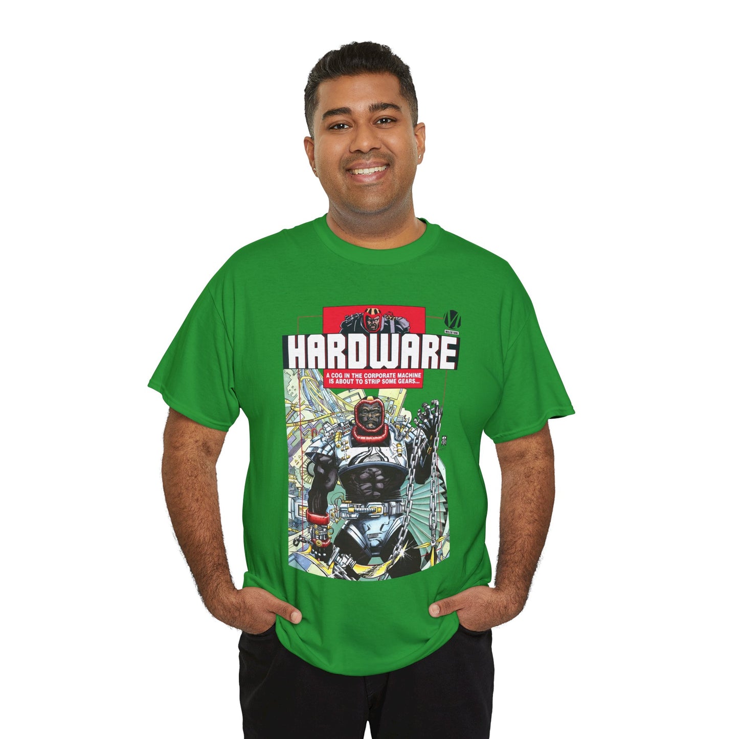 Hardware T-Shirt - Denys Cowan Art - Curtis Metcalf Vs Edwin Alva - Milestone Media - DC Comics