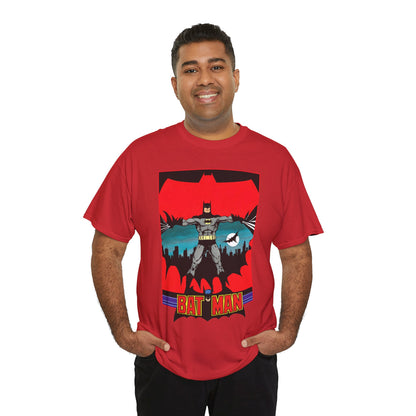 Batman T-Shirt - George Perez Art - 1980s JLA Postcard Art - DC Comics