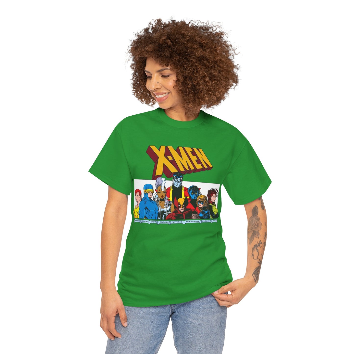 X-Men T-Shirt - Arthur Adams Art - Cyclops, Nightcrawler, Storm, Wolverine, Shadowcat, Phoenix (Rachel Summers), Colossus, Rogue - Marvel Comics