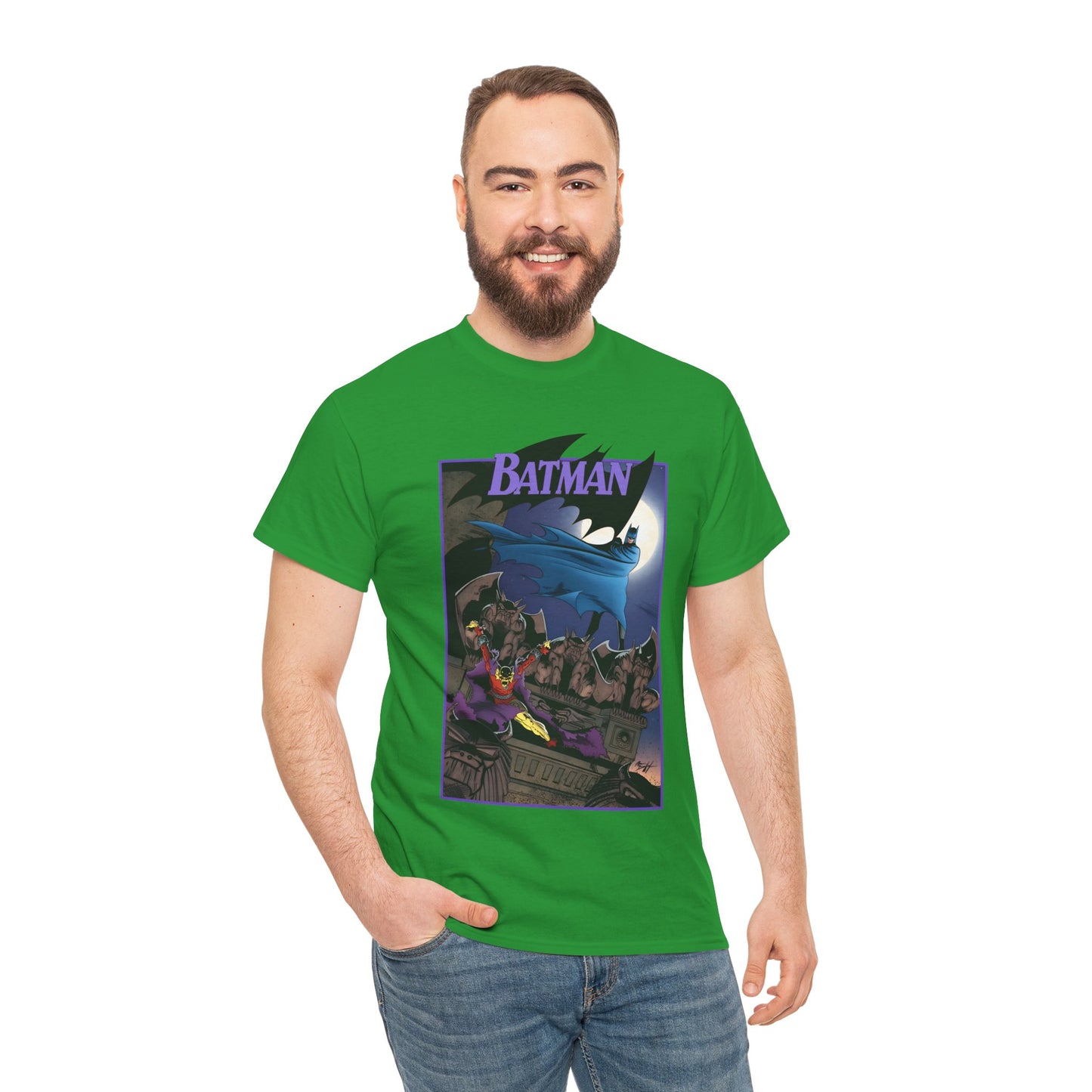 Batman T-Shirt - Norm Breyfogle Art - Etrigan, the Demon - Gotham City and Gargoyles - DC Comics