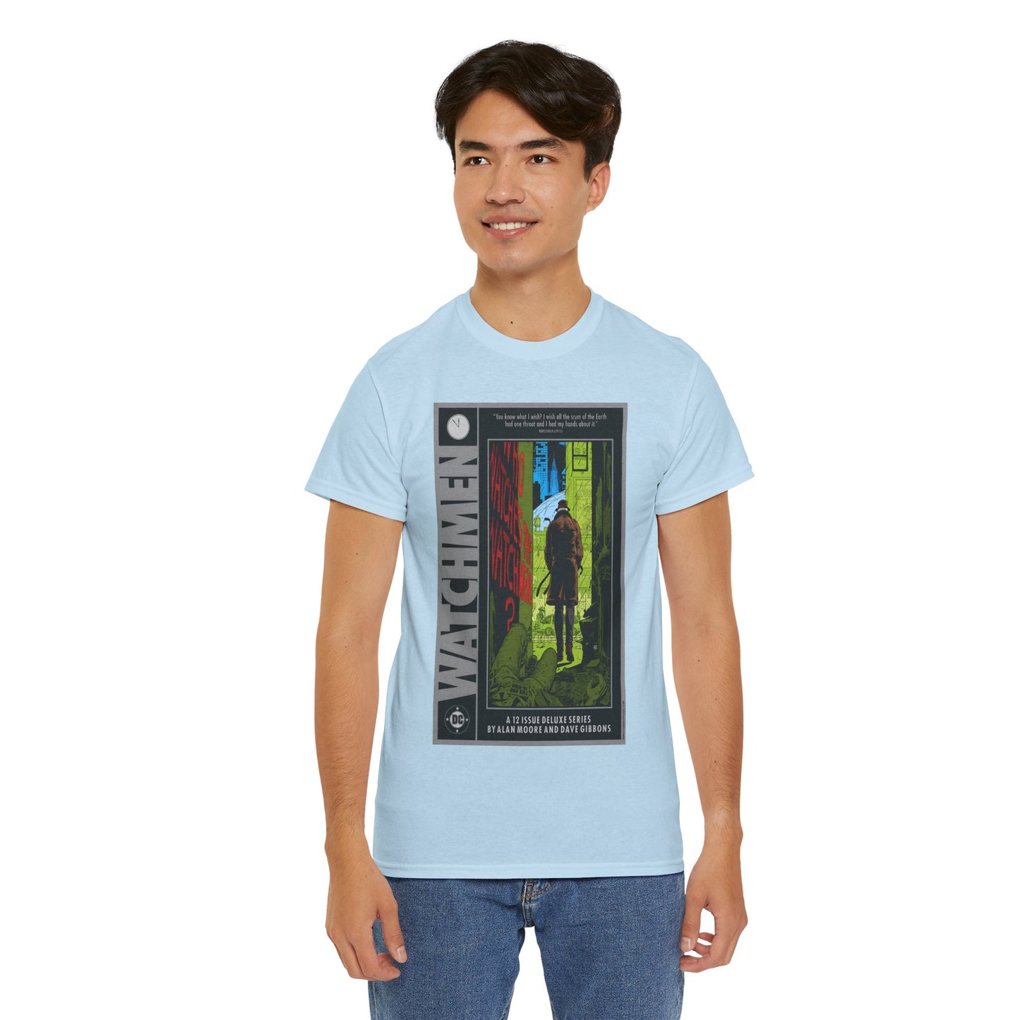 Watchmen Ad T-Shirt - Dave Gibbons Art - Rorschach - DC Comics