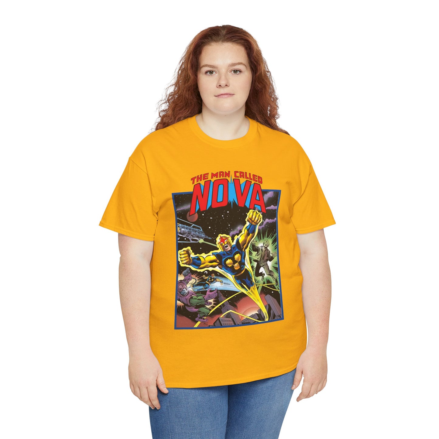 The Man Called Nova T-Shirt - Marvel Comics - Richard Rider - 1970s Comic Series Art - Cosmic Superhero