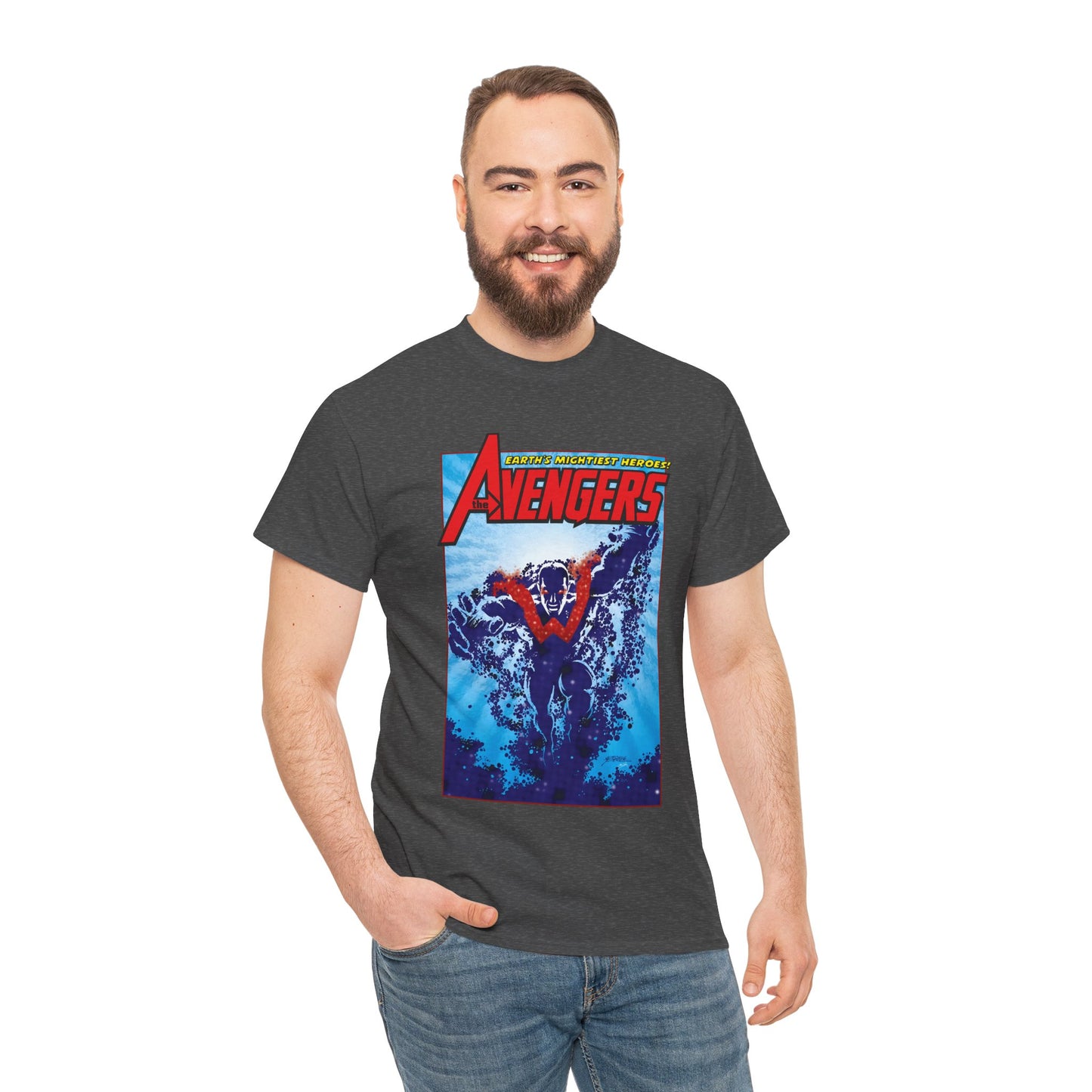 Wonder Man T-Shirt - George Perez Art - Avengers Member - Simon Williams, Marvel Comics - MCU Series