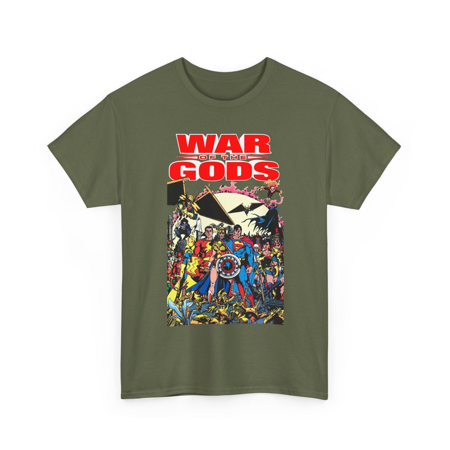 War of the Gods T-Shirt - George Perez Art - Wonder Woman Story - Superman, Captain Marvel, Hawkman, Firestorm, Dr Fate, Troia, Lobo, Batman - DC Comics