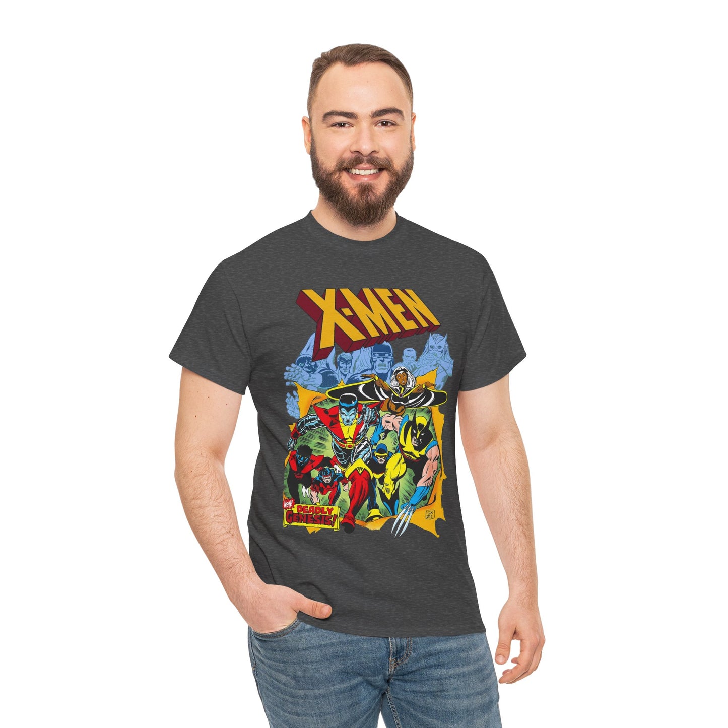 Giant-Sized X-Men T-Shirt - Dave Cockrum Art - Wolverine, Storm, Colossus, Cyclops, Nightcrawler, Thunderbird - New Chris Claremont Era - Marvel Comics
