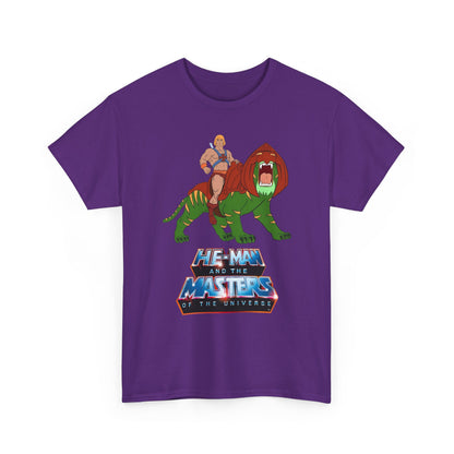 He-Man & Battle Cat T-Shirt - Filmation Art - Masters of the Universe, MOTU - Exciting New 2026 Movie - Nicholas Galitzine