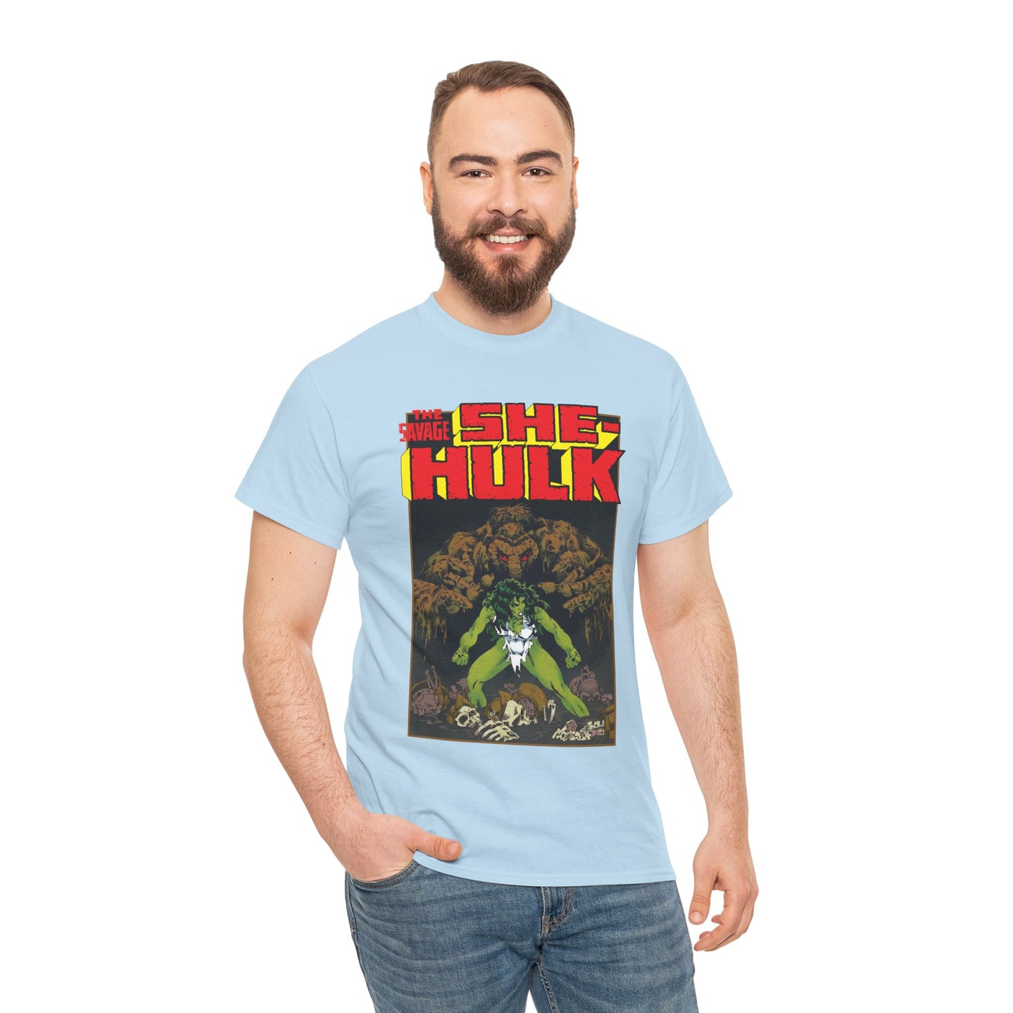 Savage She-Hulk & Man-Thing T-Shirt - Michael Golden Art - Marvel Comics