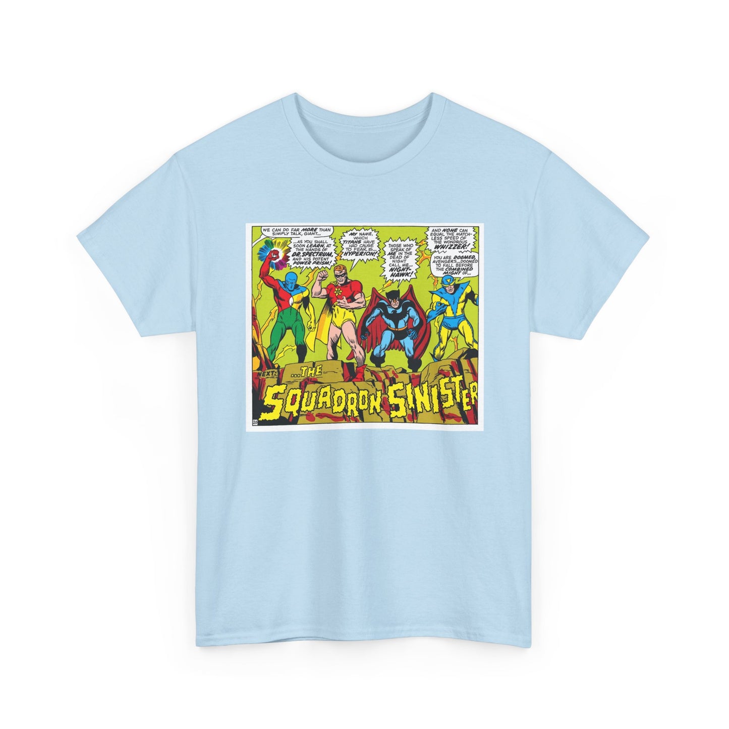 Squadron Sinister T-Shirt - Sal Buscema Art - Dr. Spectrum, Hyperion, Nighthawk, The Whizzer - Marvel Comics