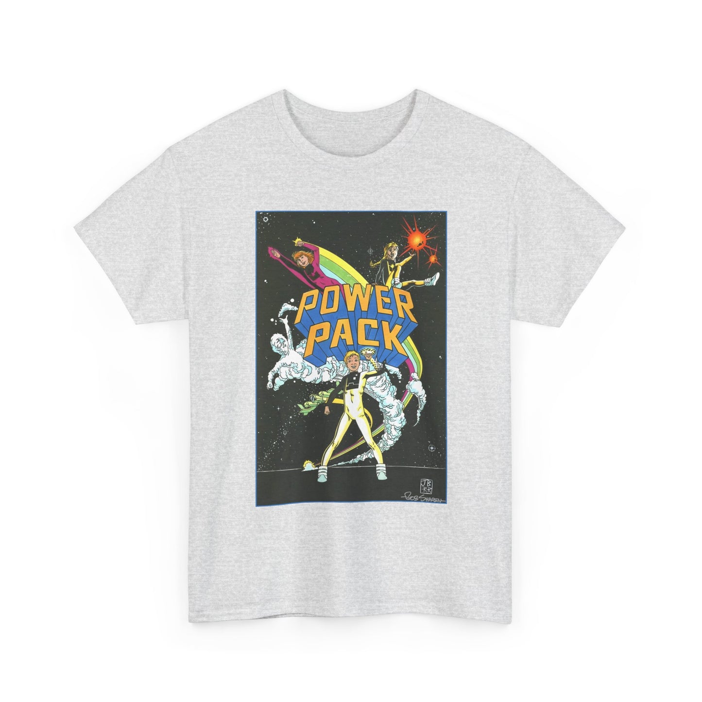 Power Pack T-Shirt - June Brigman, Roy Richardson, Bob Share Art - Ad Recreation - Marvel Comics