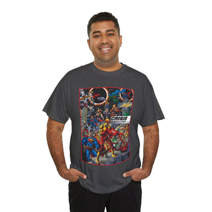 Crisis on Infinite Earths T-Shirt - George Perez Art - Absolute Edition Cover - Flash, Supergirl, Wonder Woman, Kid Flash, Psycho Pirate, Harbinger - DC Comics