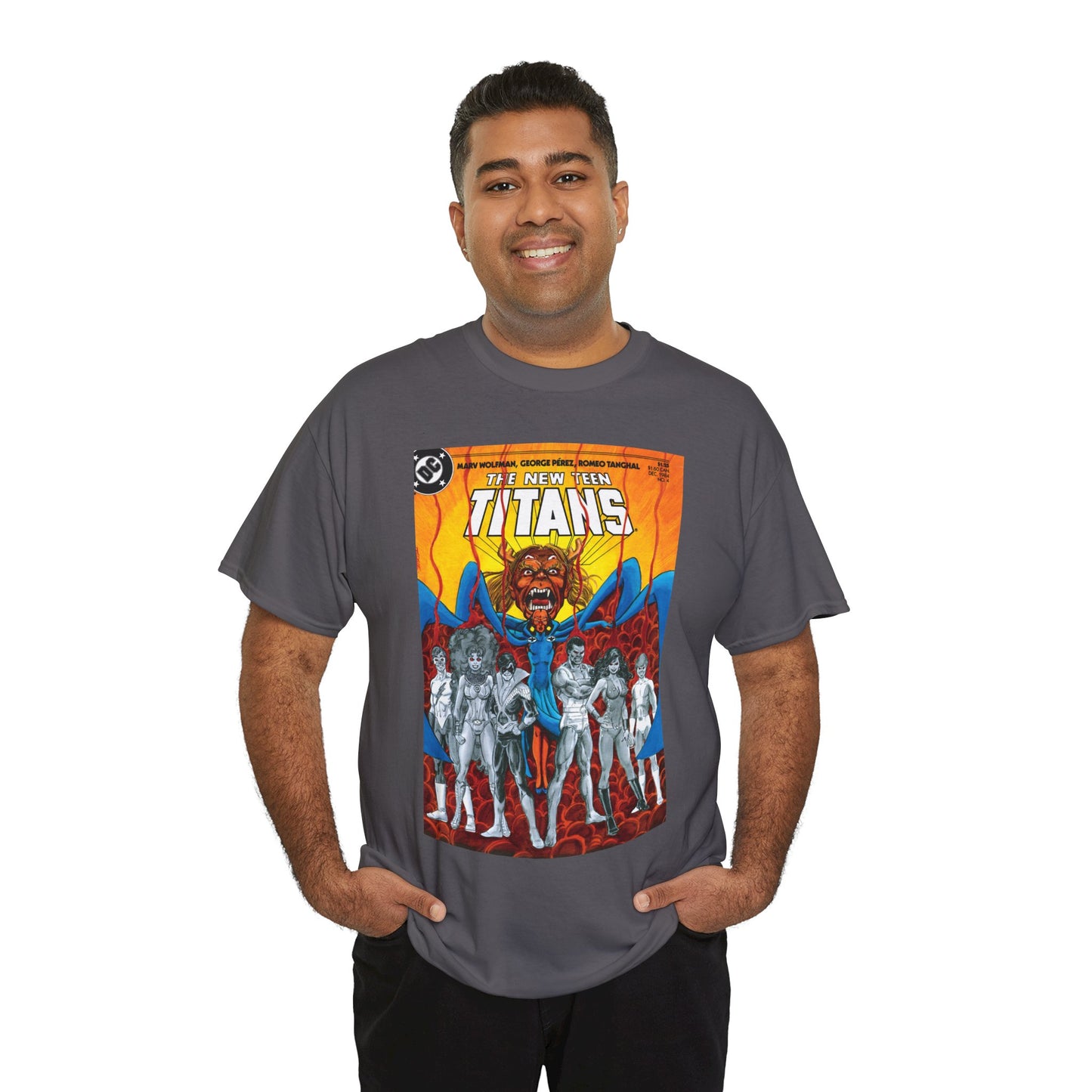 New Teen Titans #4 T-Shirt - George Perez Art - Trigon the Terrible - DC Comics