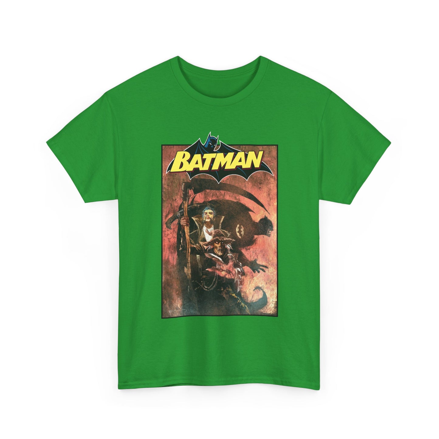 Batman T-Shirt - Bill Sienkiewicz Art - With Scarecrow & Ra's Al Ghul - DC Comics