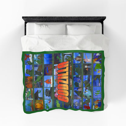 Godzilla the Animated Series Blanket - Hanna-Barbera 1970s Cartoon Art - With Godzooky - Soft & Comfy