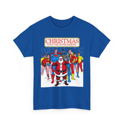 Christmas with the Superheroes T-Shirt - Nick Cardy Art - Superman Batman Captain Marvel Teen Titans Retro Festive Holiday Tee - DC Comics