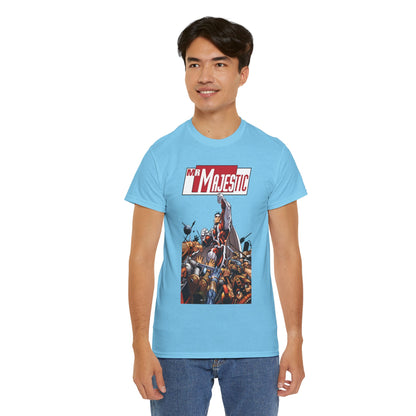 Mr. Majestic T-Shirt - Ed McGuiness Art - Flying Above His Attackers - DC/Wildstorm Comics