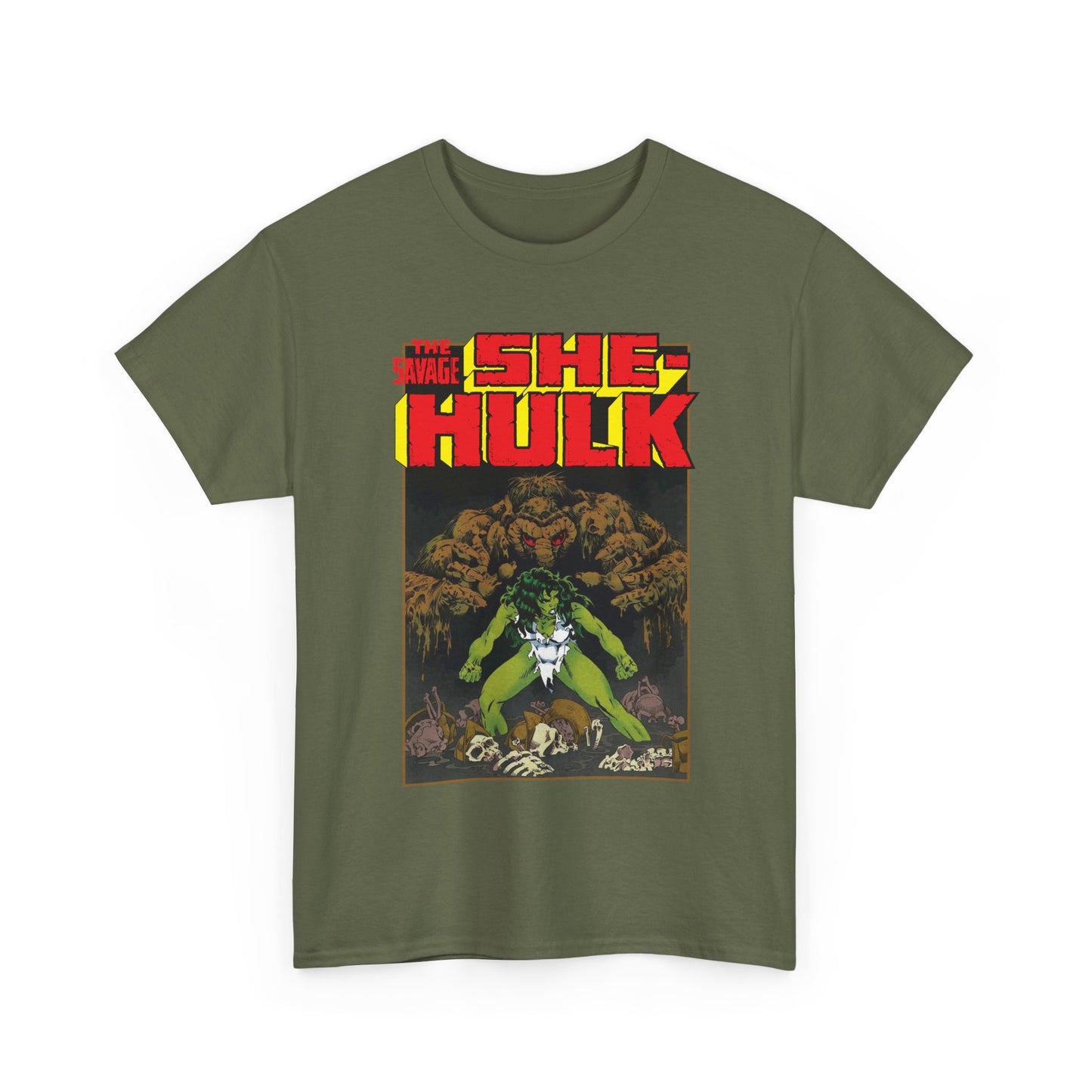 Savage She-Hulk & Man-Thing T-Shirt - Michael Golden Art - Marvel Comics