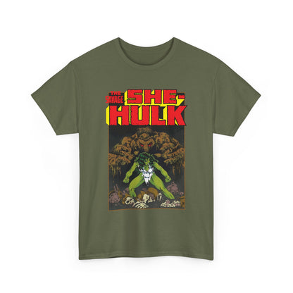 Savage She-Hulk & Man-Thing T-Shirt - Michael Golden Art - Marvel Comics
