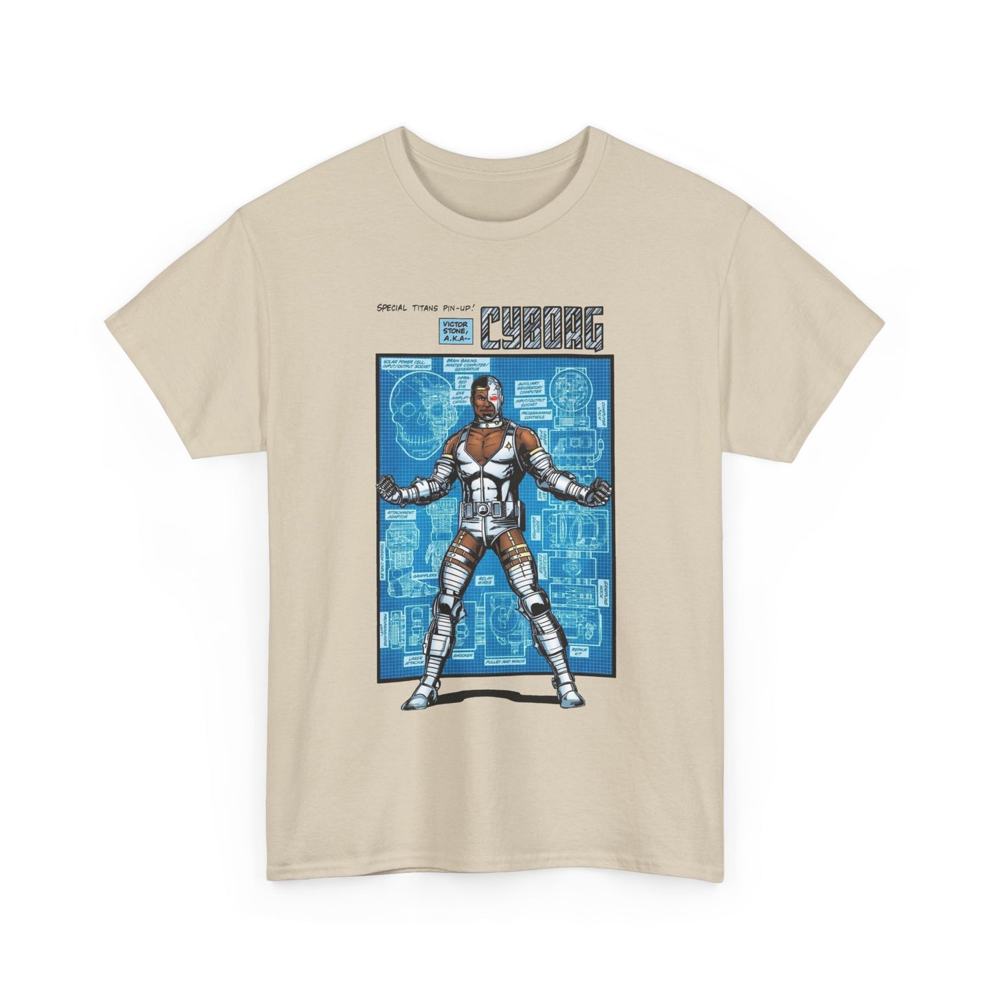 Cyborg T-Shirt - George Perez Art - New Teen Titans Pin-Up Poster - Victor Stone - DC Comics