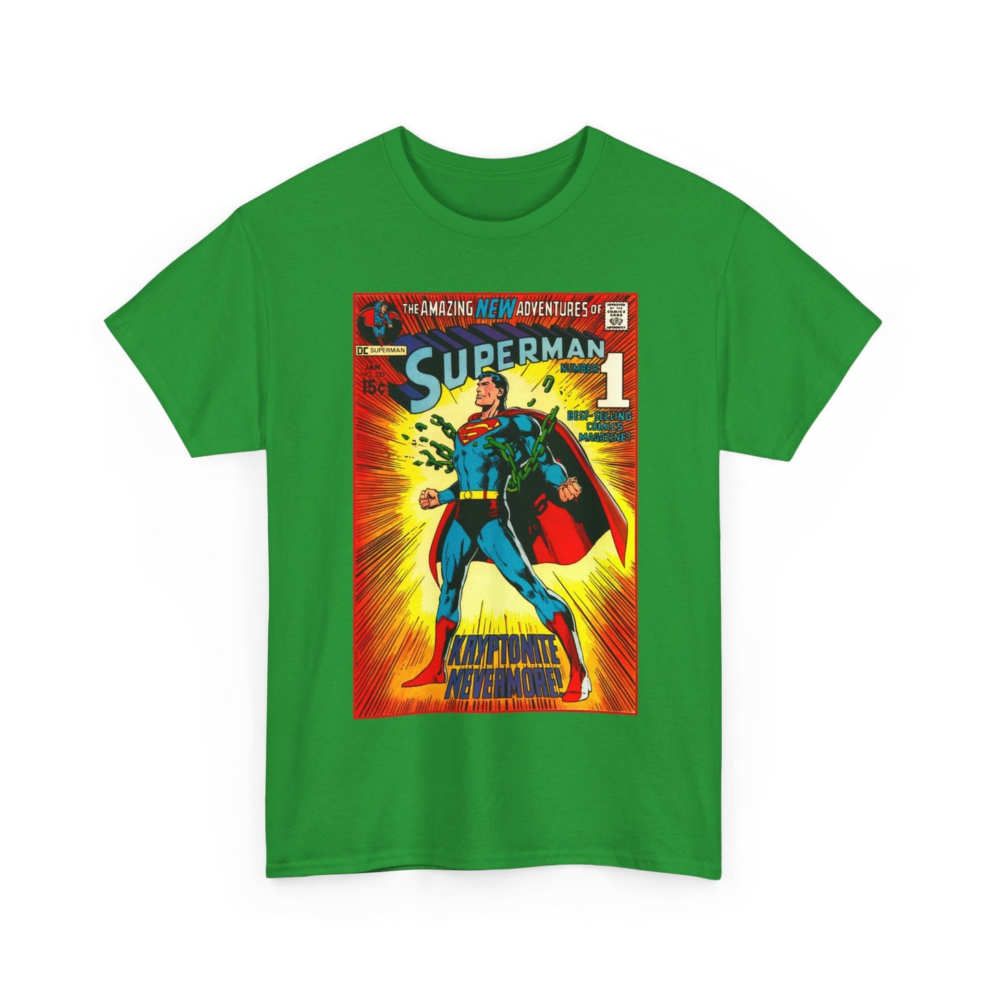 Superman #233 T-Shirt - Neal Adams Art - Kryptonite No More - Classic Bronze Age Cover - DC Comics