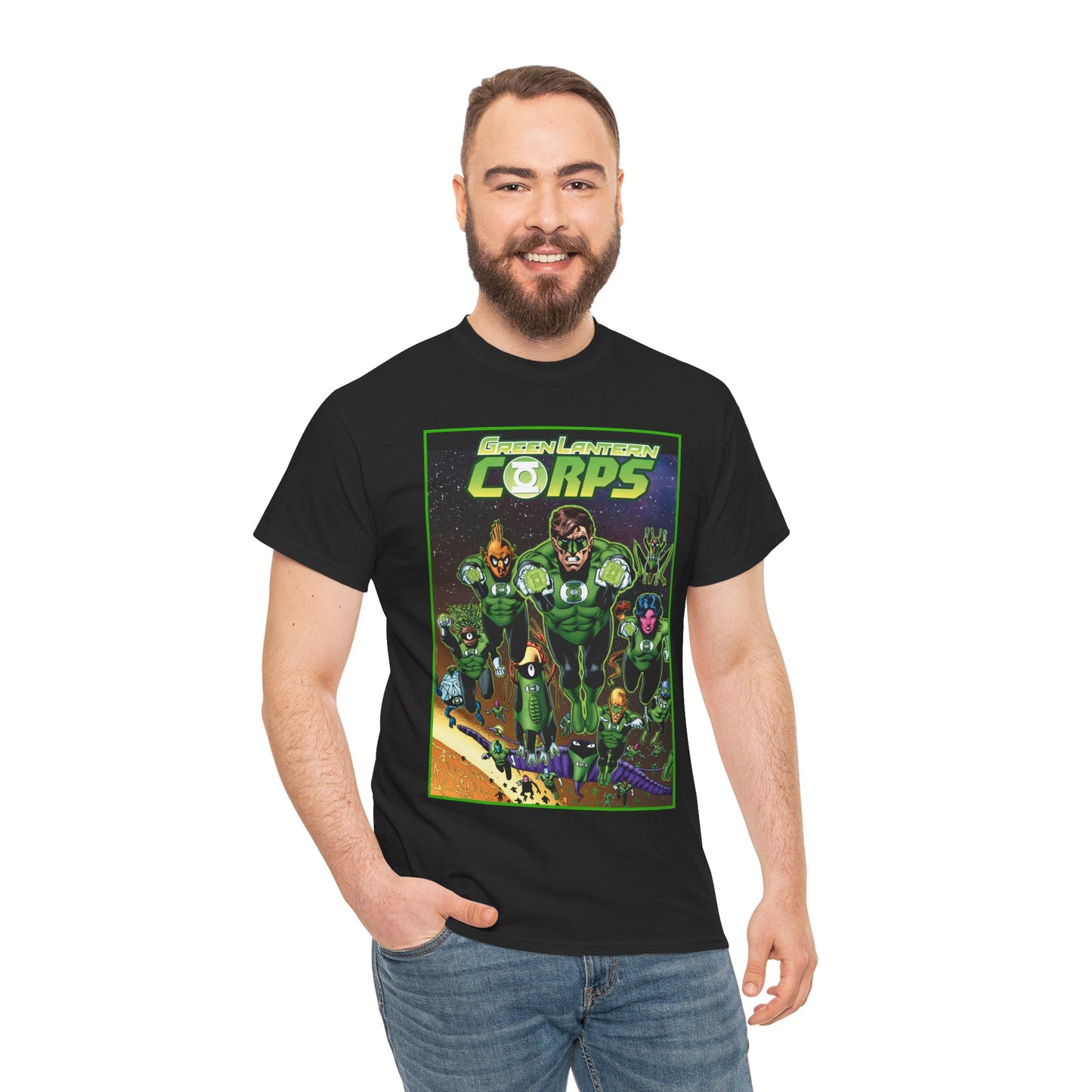 Green Lantern Corps T-Shirt - Brian Bolland Art - DC Comics - Hal Jordan, Tomar Re, Katma Tui