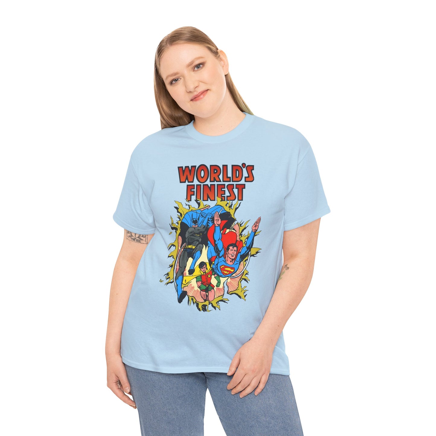 World's Finest T-Shirt - George Perez Art - Superman, Batman, Robin - DC Comics