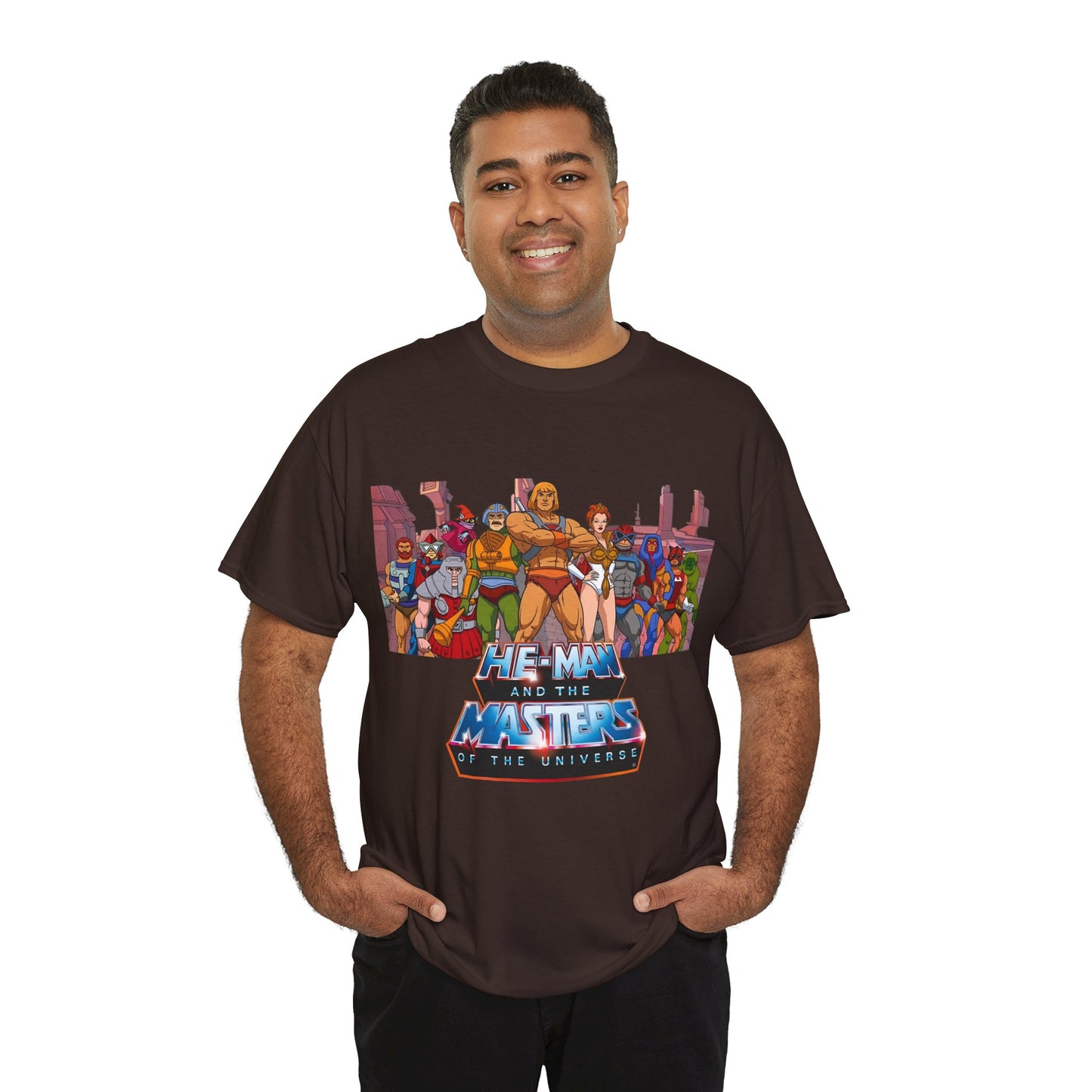 Masters of the Universe T-Shirt - He-Man, Man-At-Arms, Teela, Orko, Fisto, Moss Man, Ram Man - 1980s Filmation Art