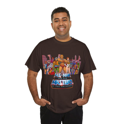 Masters of the Universe T-Shirt - He-Man, Man-At-Arms, Teela, Orko, Fisto, Moss Man, Ram Man - 1980s Filmation Art