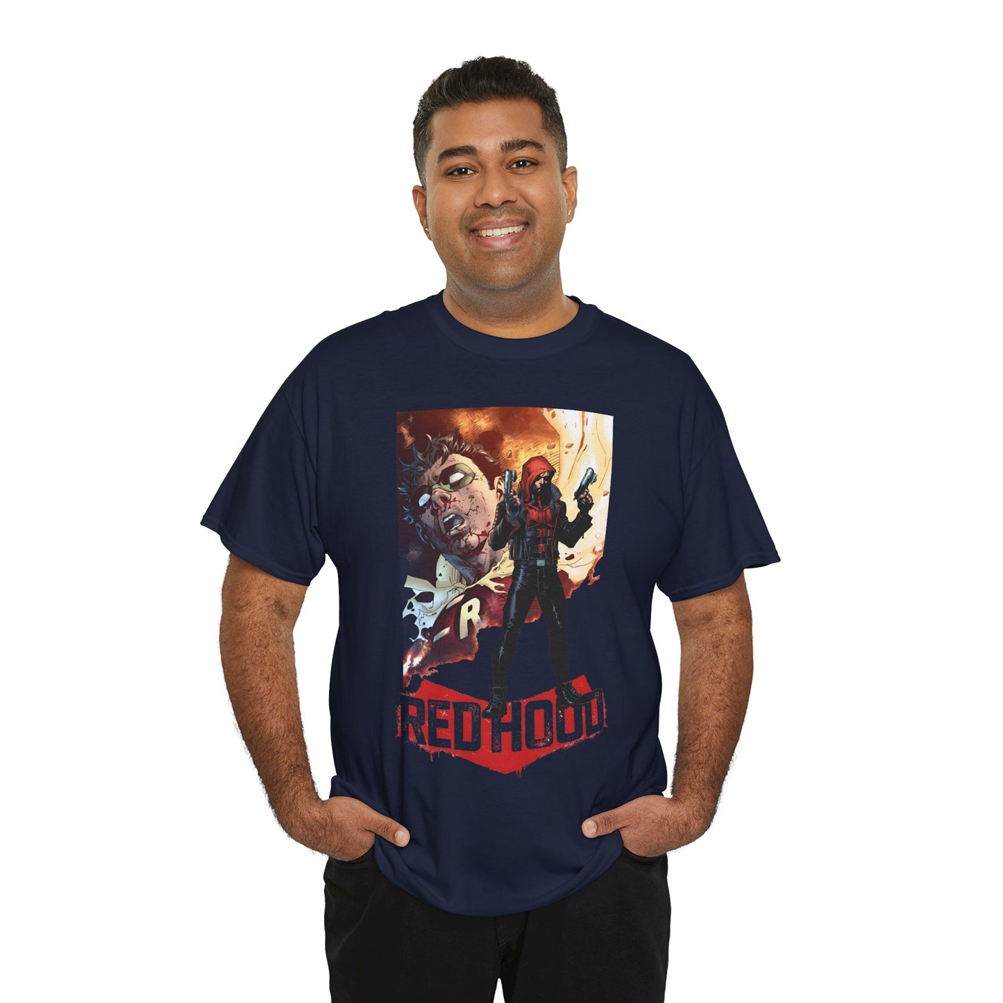 Red Hood T-Shirt - Jim Lee Art - Jason Todd, Batman Sidekick - Gotham Hero - DC Comics