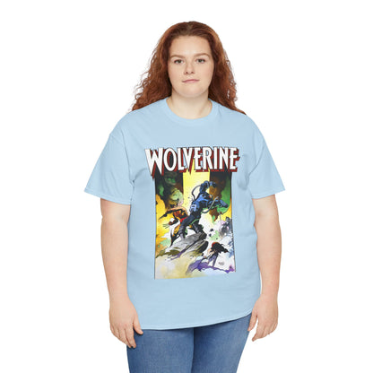 Wolverine T-Shirt - Mike Mignola Art - Jungle Adventure - Savage Land Story - Vs A Dinosaur - Logan, X-Men Member - Marvel Comics