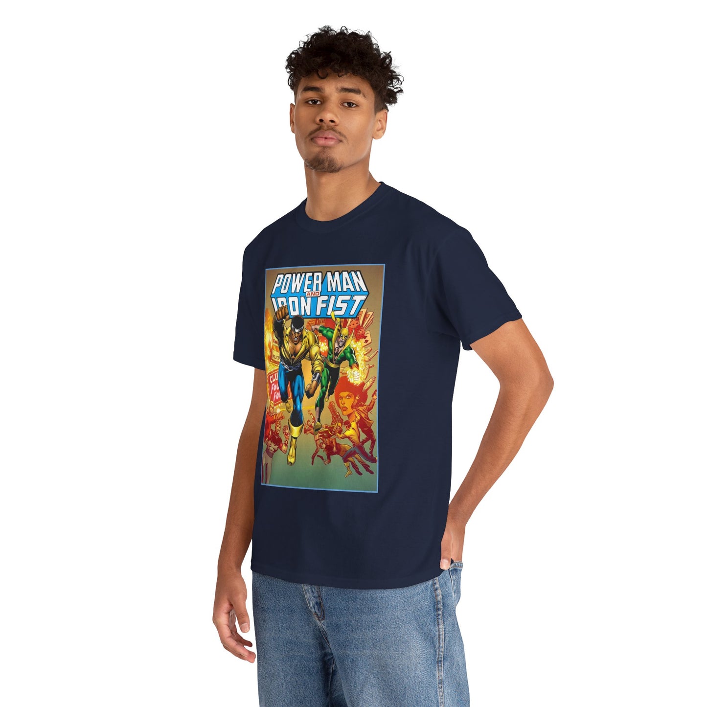 Power Man & Iron Fist T-Shirt - Luke Cage & Danny Rand - Popular Marvel Comics 1970s Series - Heroes for Hire - Great Retro Art
