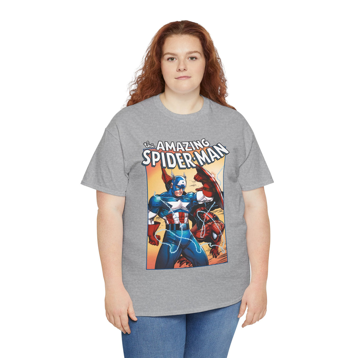 Amazing Spider-Man & Captain America T-Shirt - Todd McFarlane Art - Marvel Comics