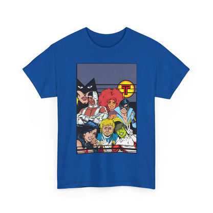 New Teen Titans T-Shirt - George Perez Painted Art - Nightwing, Wonder Girl, Raven, Jericho, Cyborg, Starfire, Changeling - DC Comics