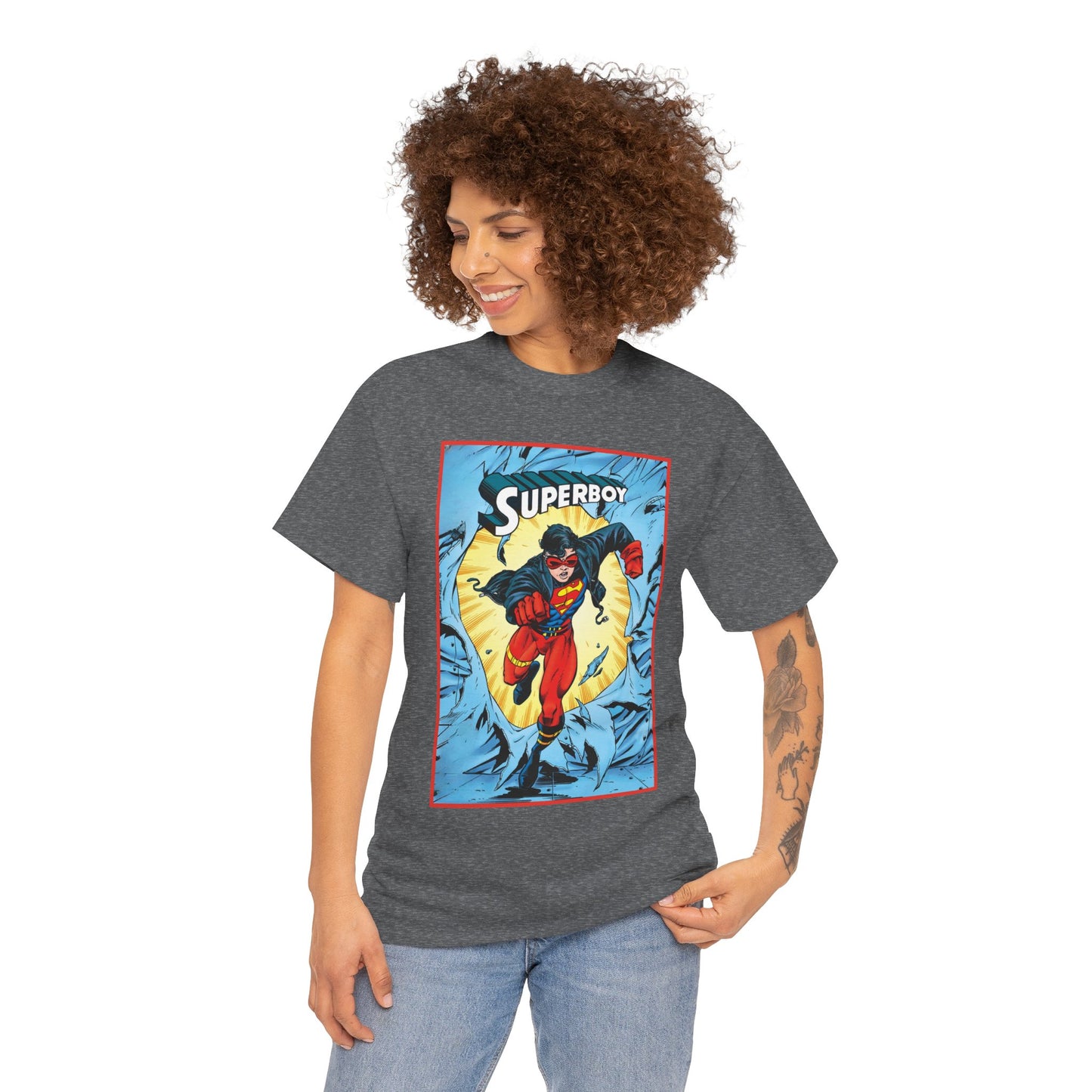 Superboy T-Shirt - Tom Grummett Art - Reign of the Supermen Storyline from the 1990s - Kon-El, Connor Kent - Superman Family - DC Comics